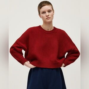 Babaa Cotton Jumper Sweater 14 in Red Persephone
